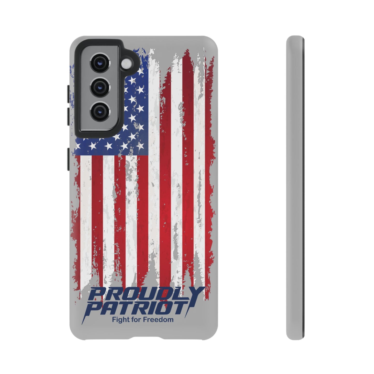 Distressed Flag Gray, Phone Case