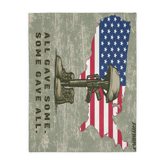 All Gave Some Velveteen Microfiber Blanket