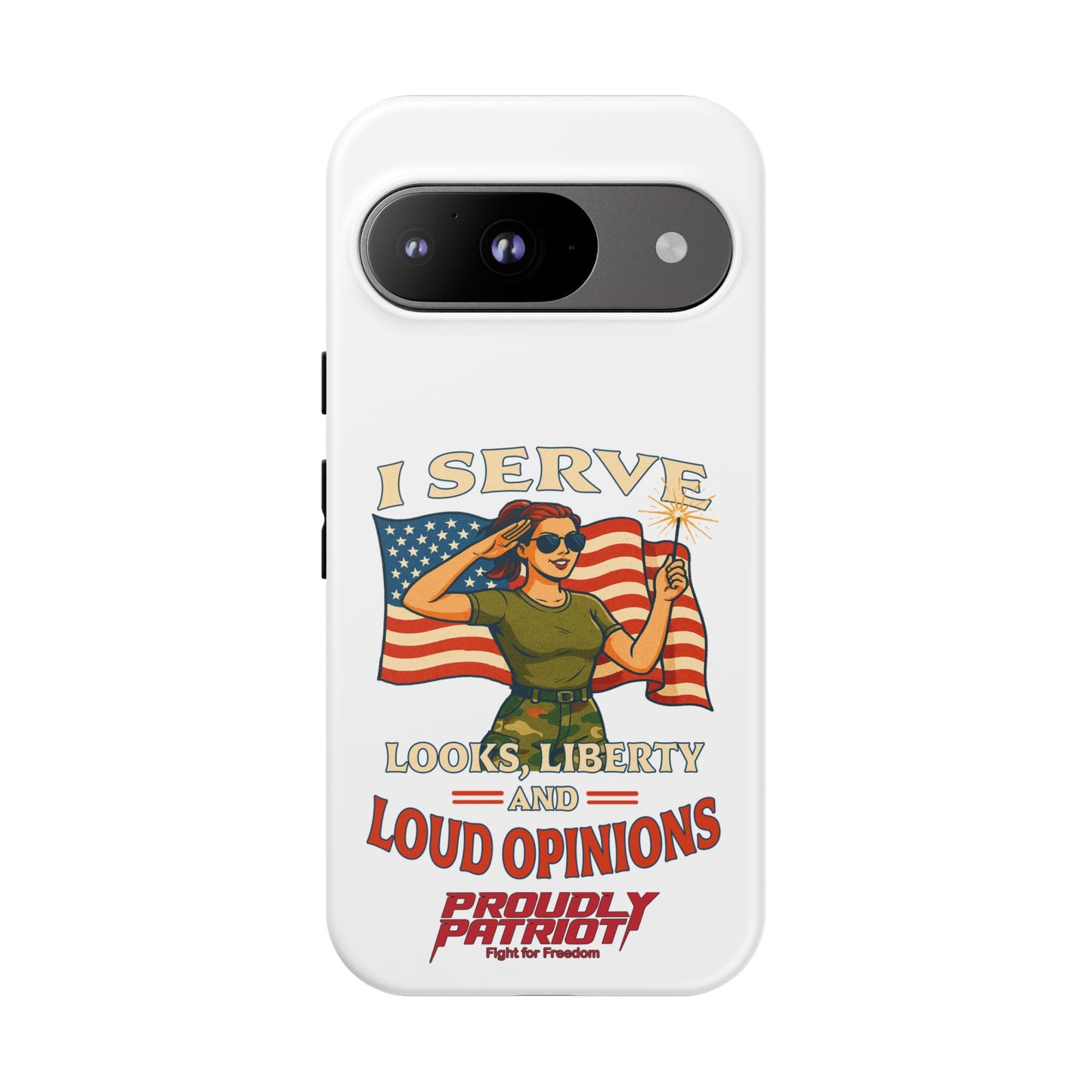 Patriotic Sass in Camo Class, Phone Case