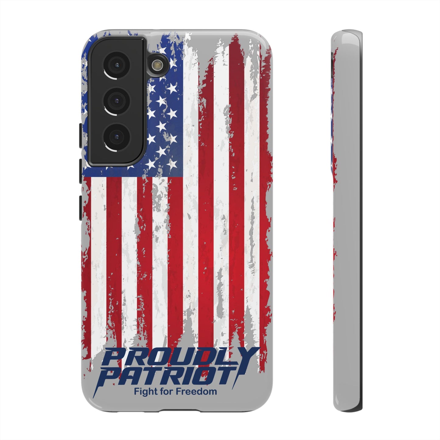 Distressed Flag Gray, Phone Case