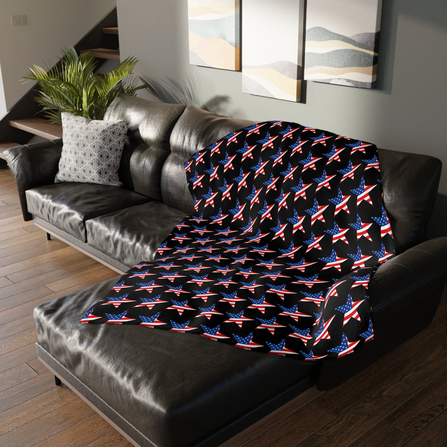 Cozy Patriotic Velveteen Blanket