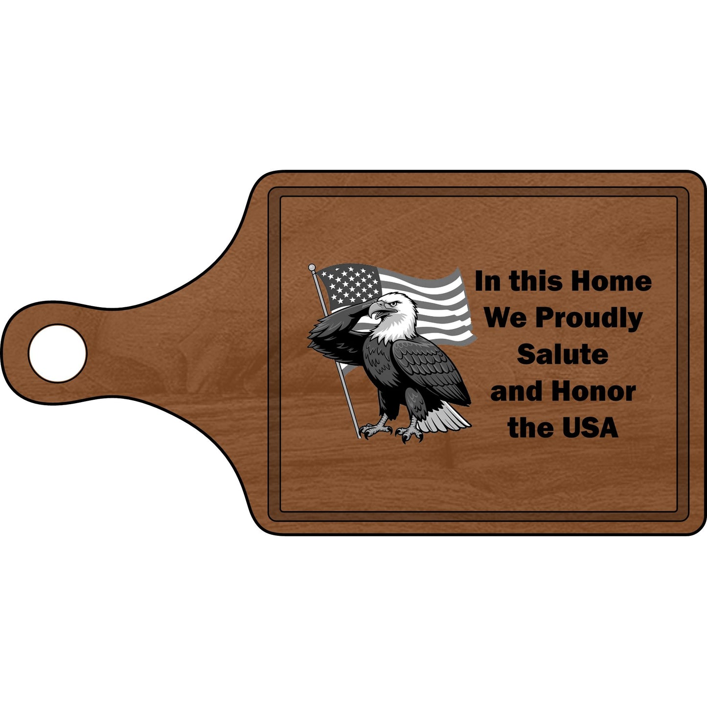 Proudly Salute Wooden Cutting Board