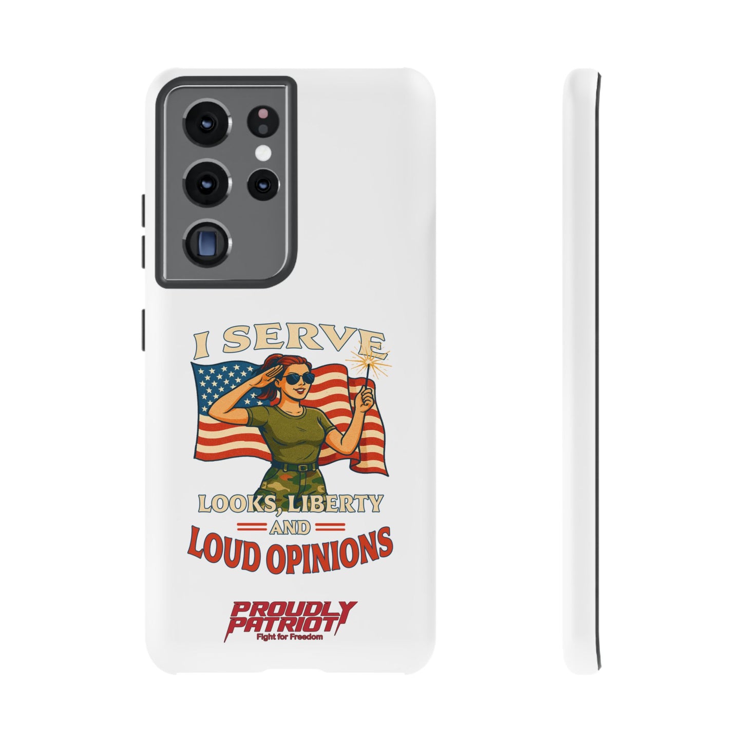 Patriotic Sass in Camo Class, Phone Case