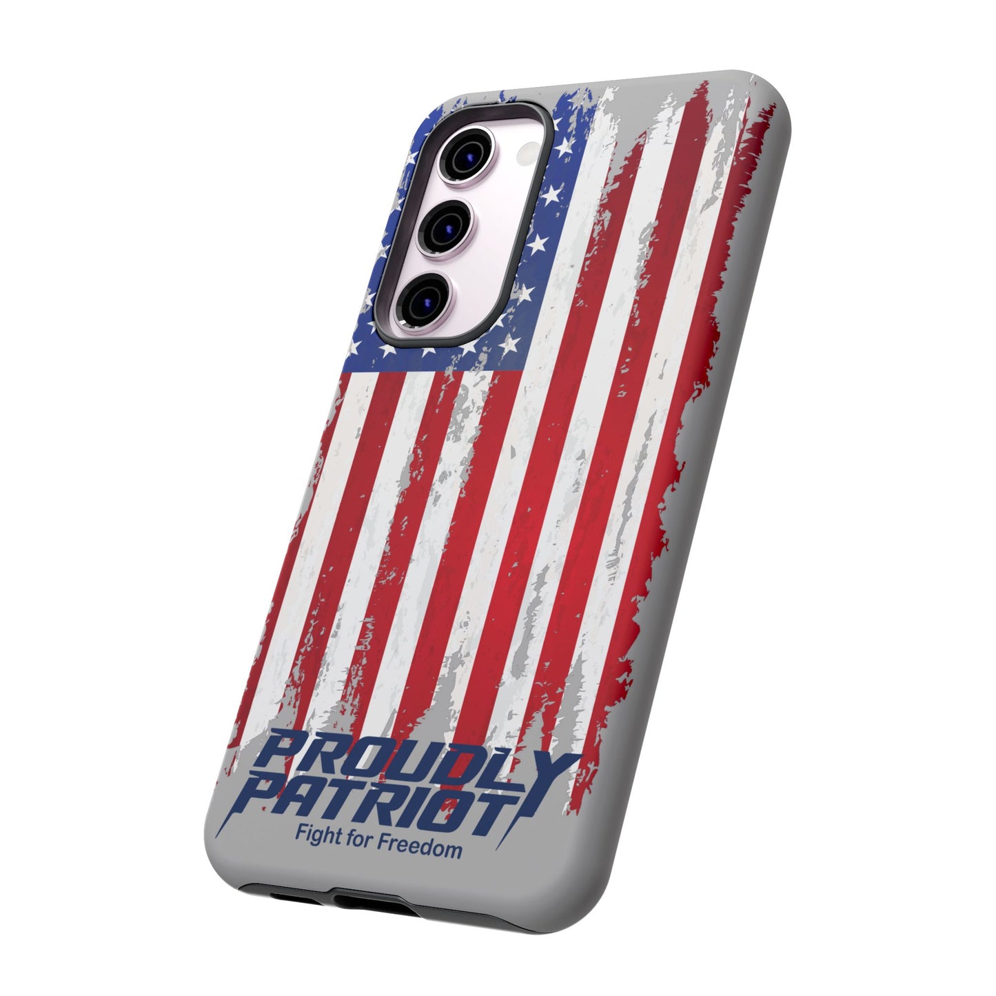 Distressed Flag Gray, Phone Case