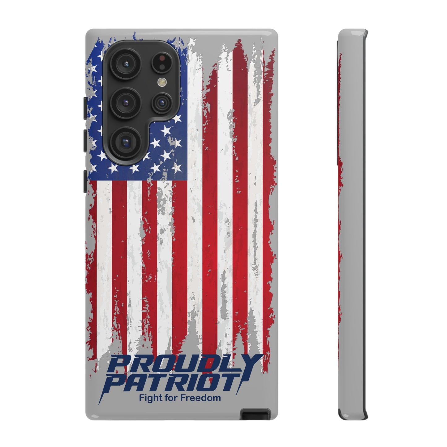 Distressed Flag Gray, Phone Case