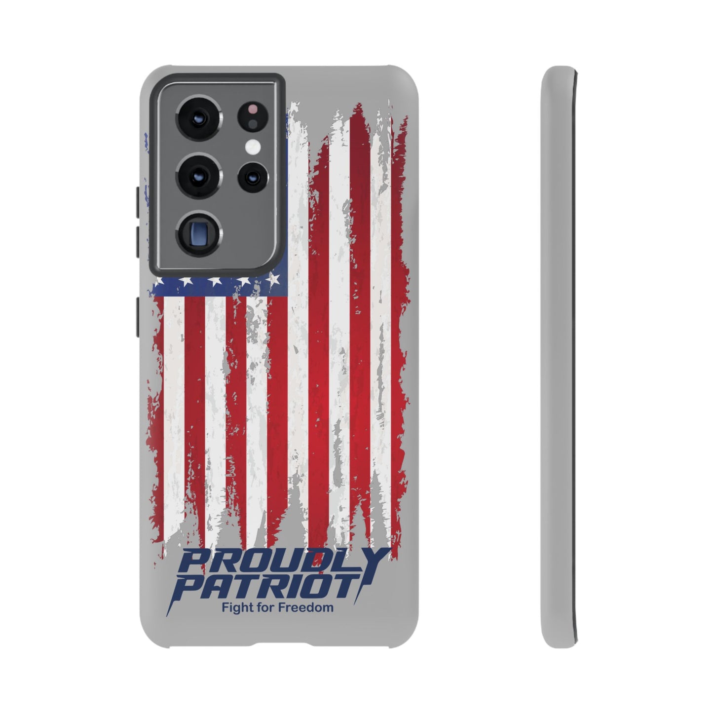 Distressed Flag Gray, Phone Case