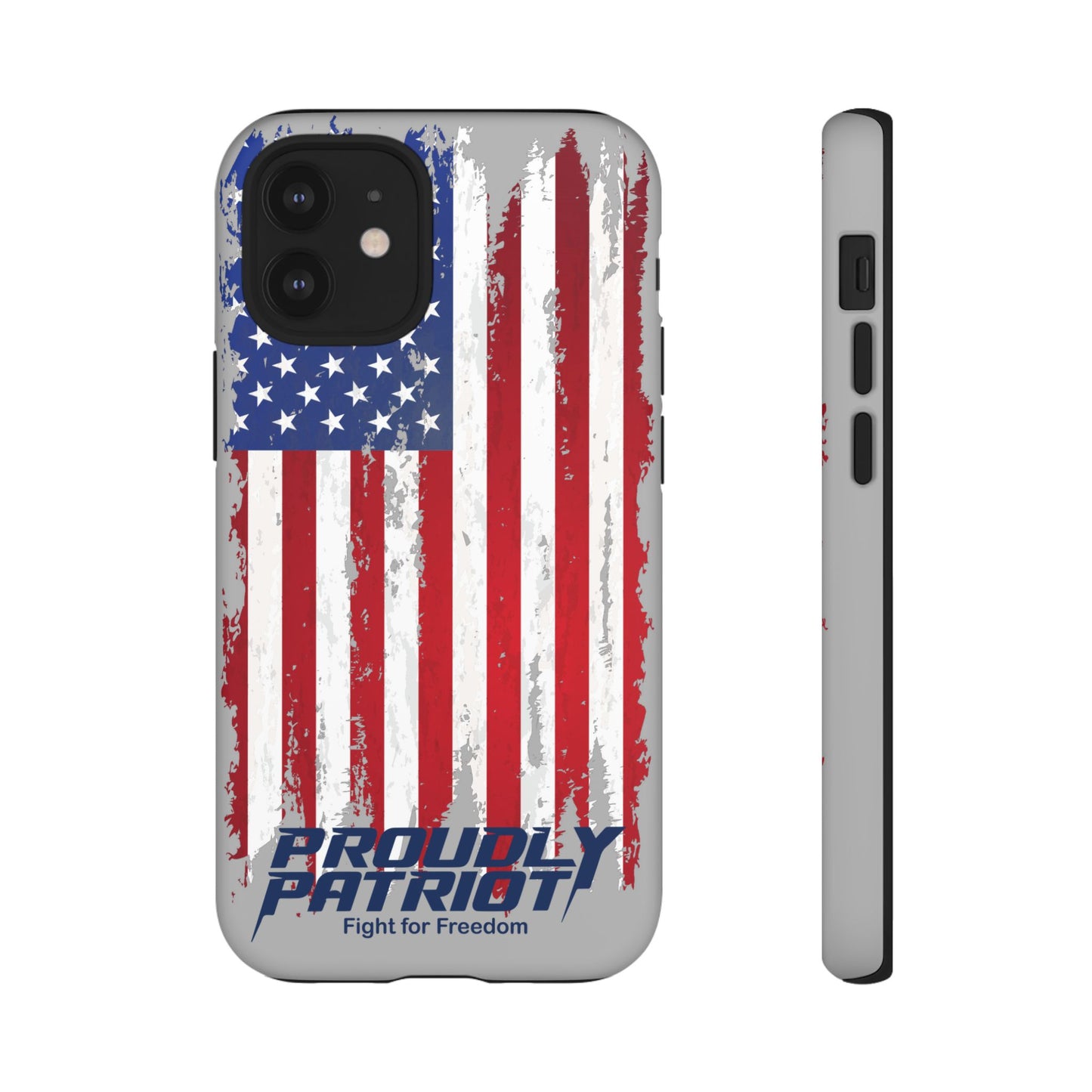Distressed Flag Gray, Phone Case