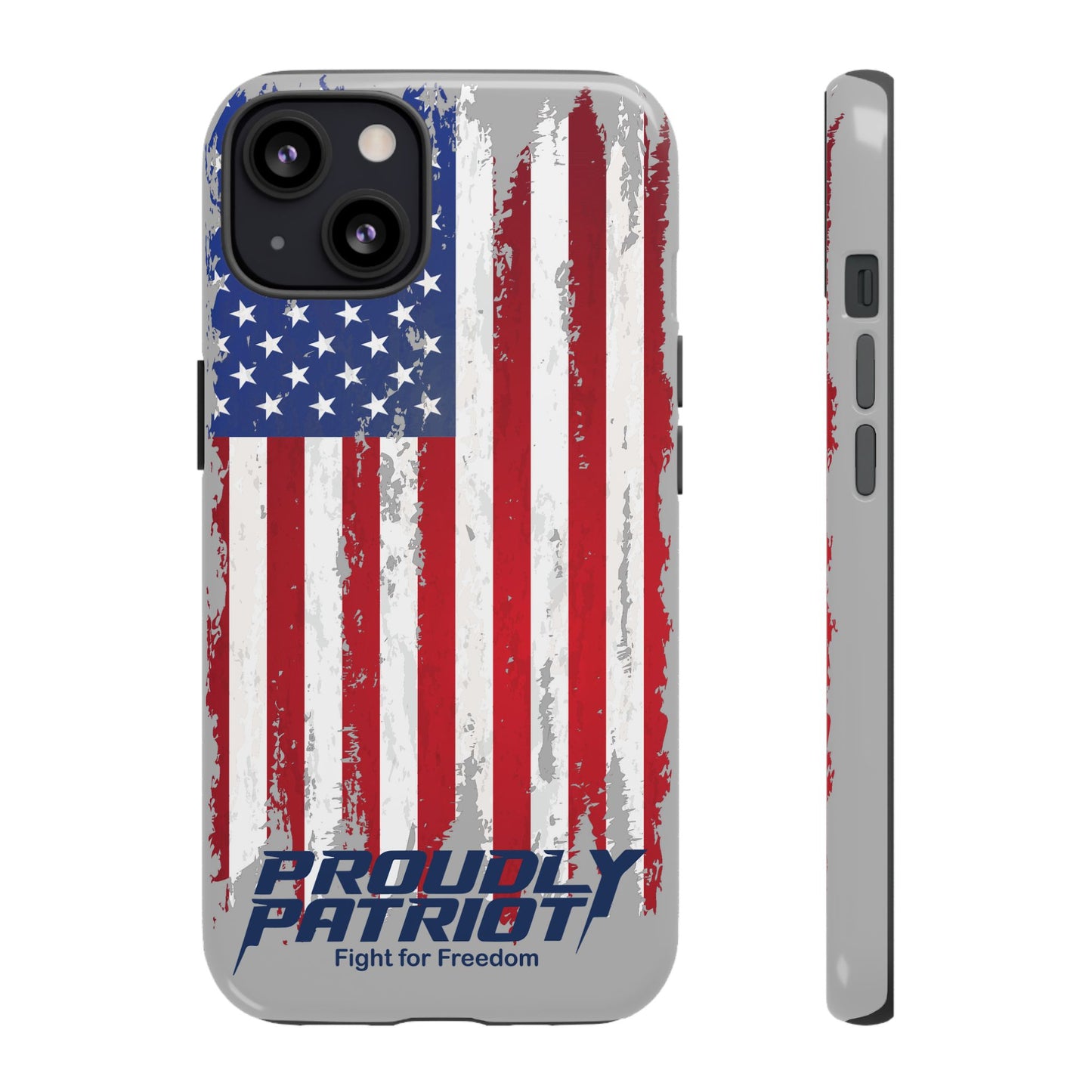 Distressed Flag Gray, Phone Case