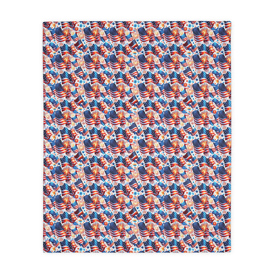 Celebrate the USA Velveteen Blanket