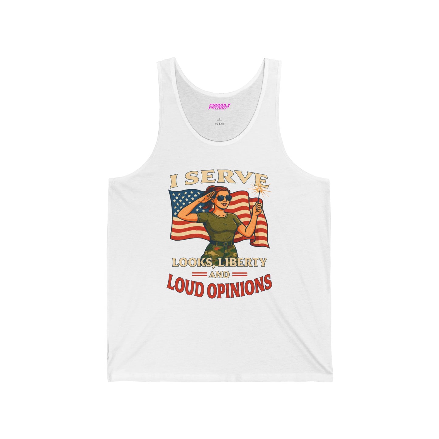Patriotic Sass in Camo Class Tank