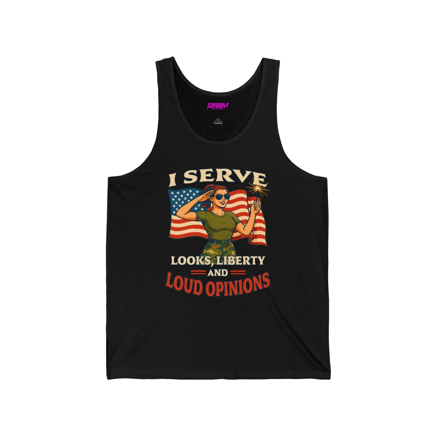 Patriotic Sass in Camo Class Tank