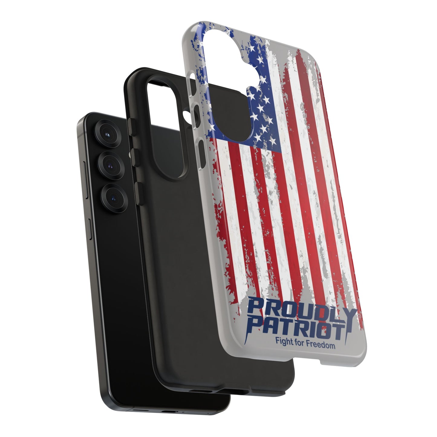 Distressed Flag Gray, Phone Case