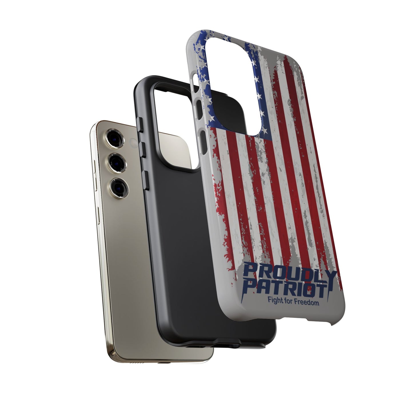 Distressed Flag Gray, Phone Case