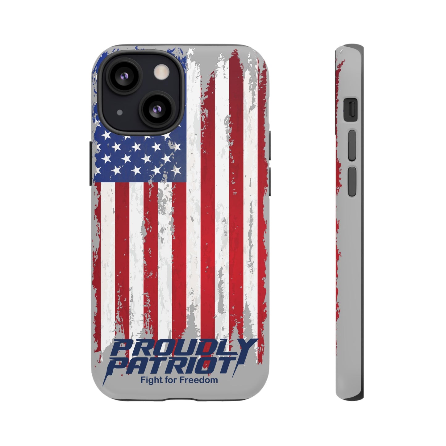 Distressed Flag Gray, Phone Case