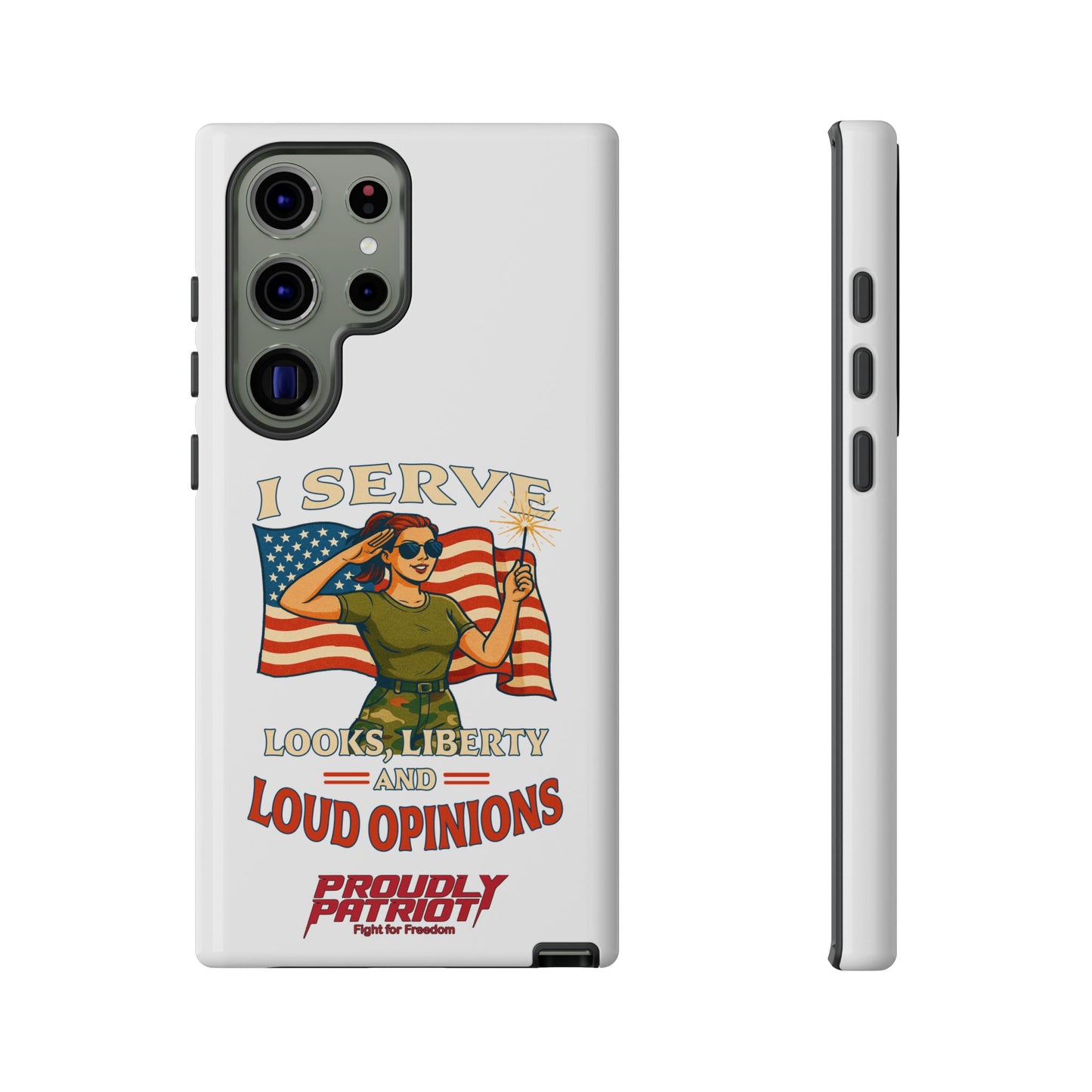 Patriotic Sass in Camo Class, Phone Case