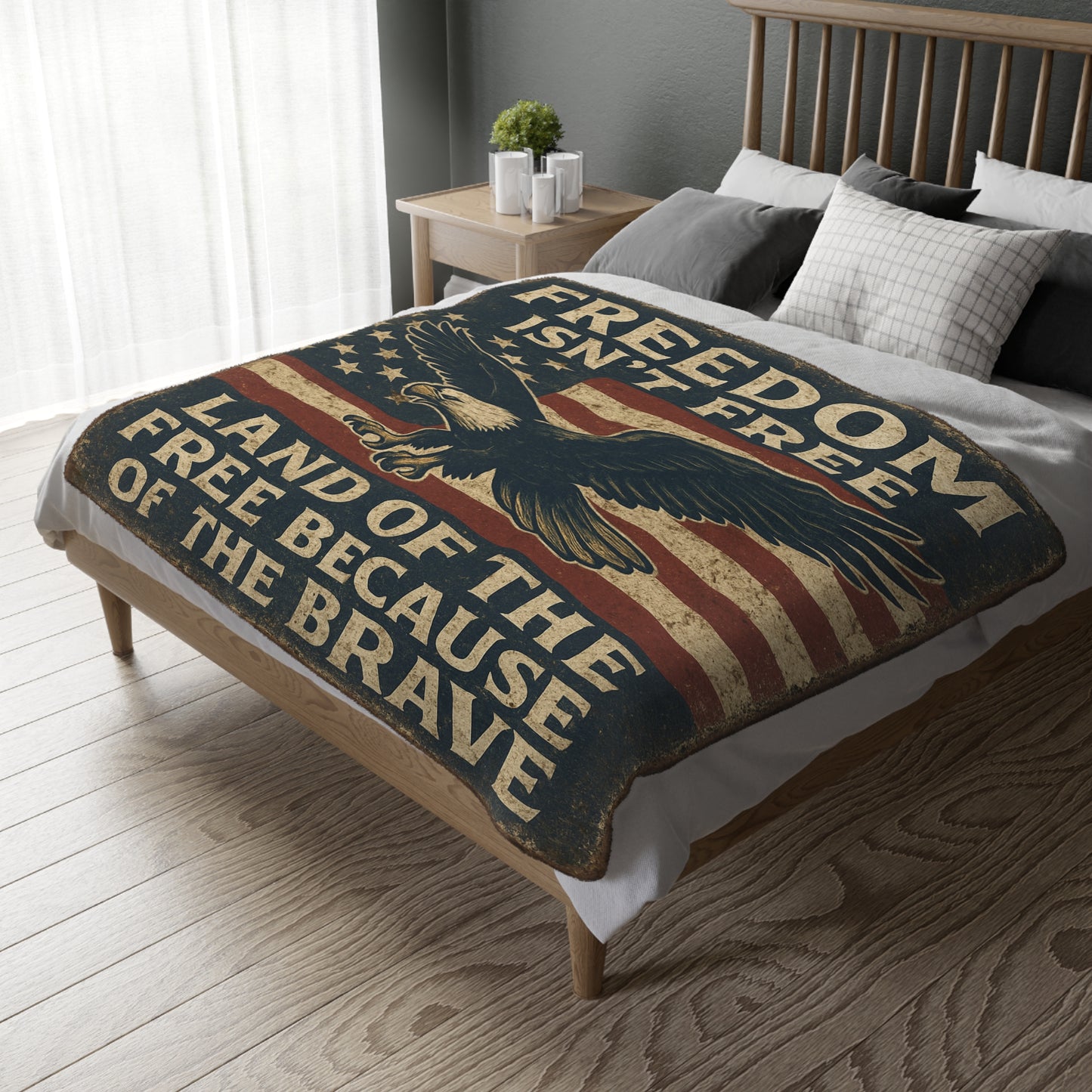 Freedom Ain’t Cheap! Velveteen Microfiber Blanket