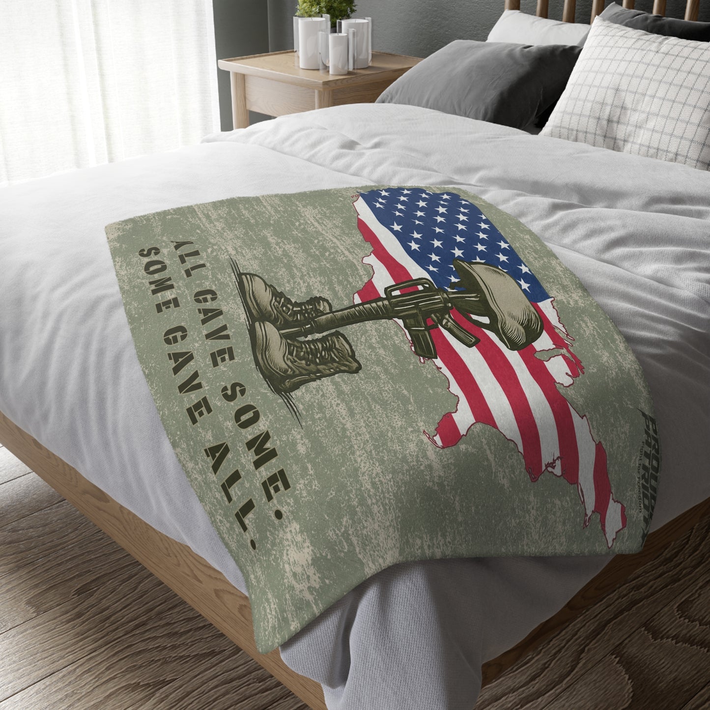 All Gave Some Velveteen Microfiber Blanket
