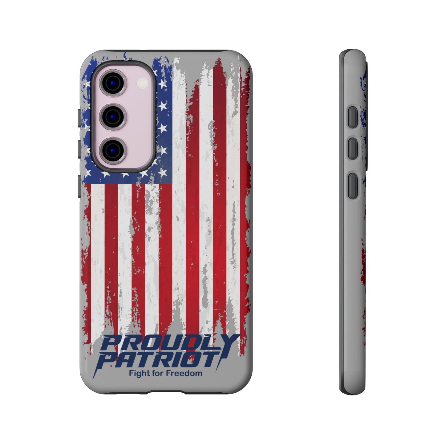 Distressed Flag Gray, Phone Case