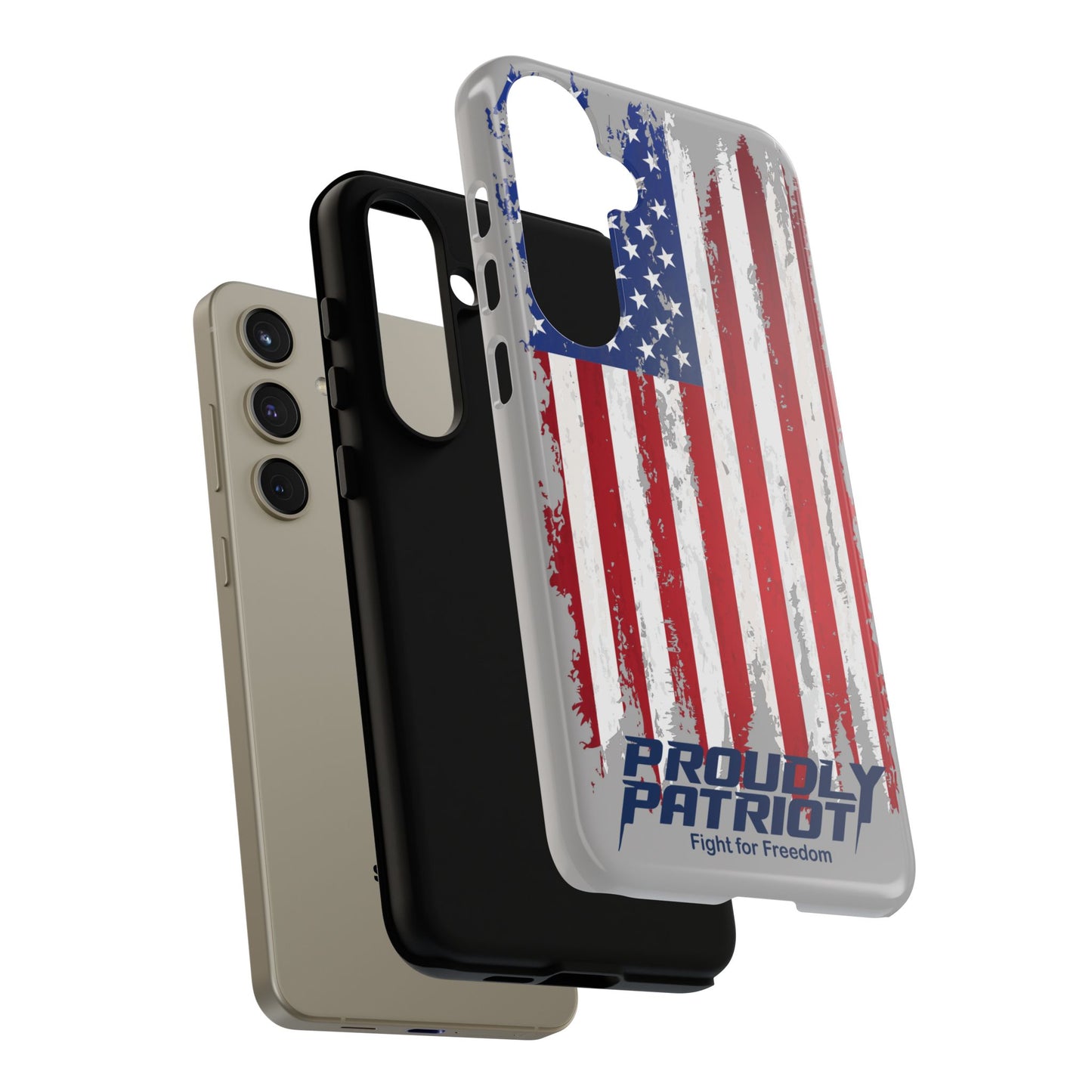 Distressed Flag Gray, Phone Case