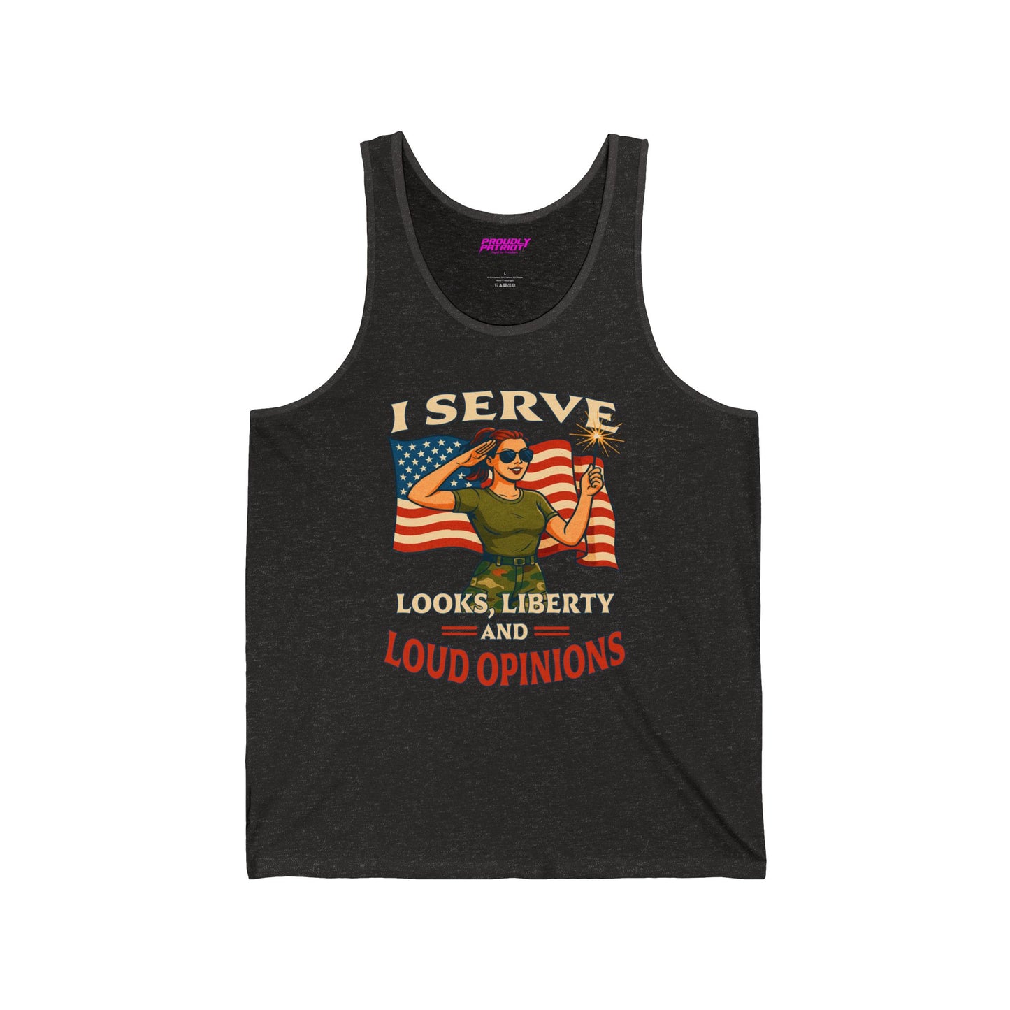 Patriotic Sass in Camo Class Tank