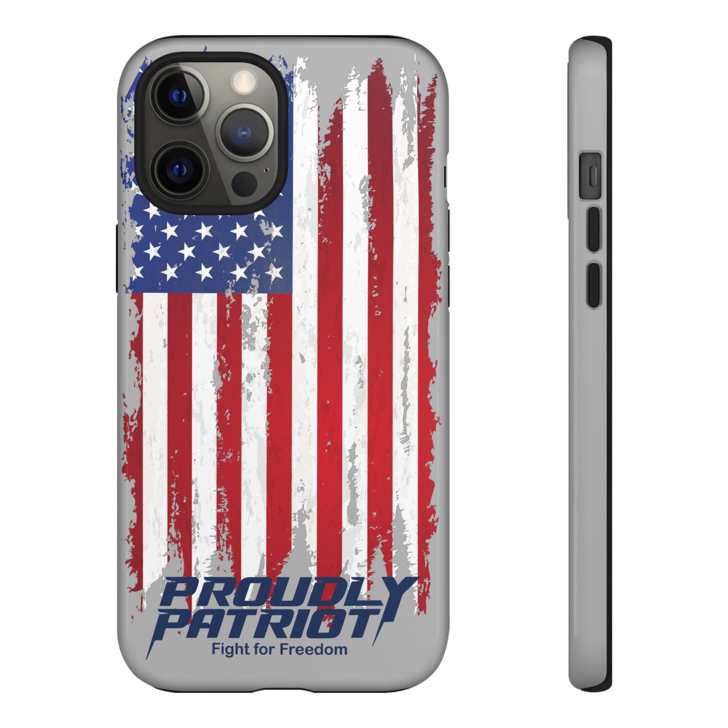 Distressed Flag Gray, Phone Case