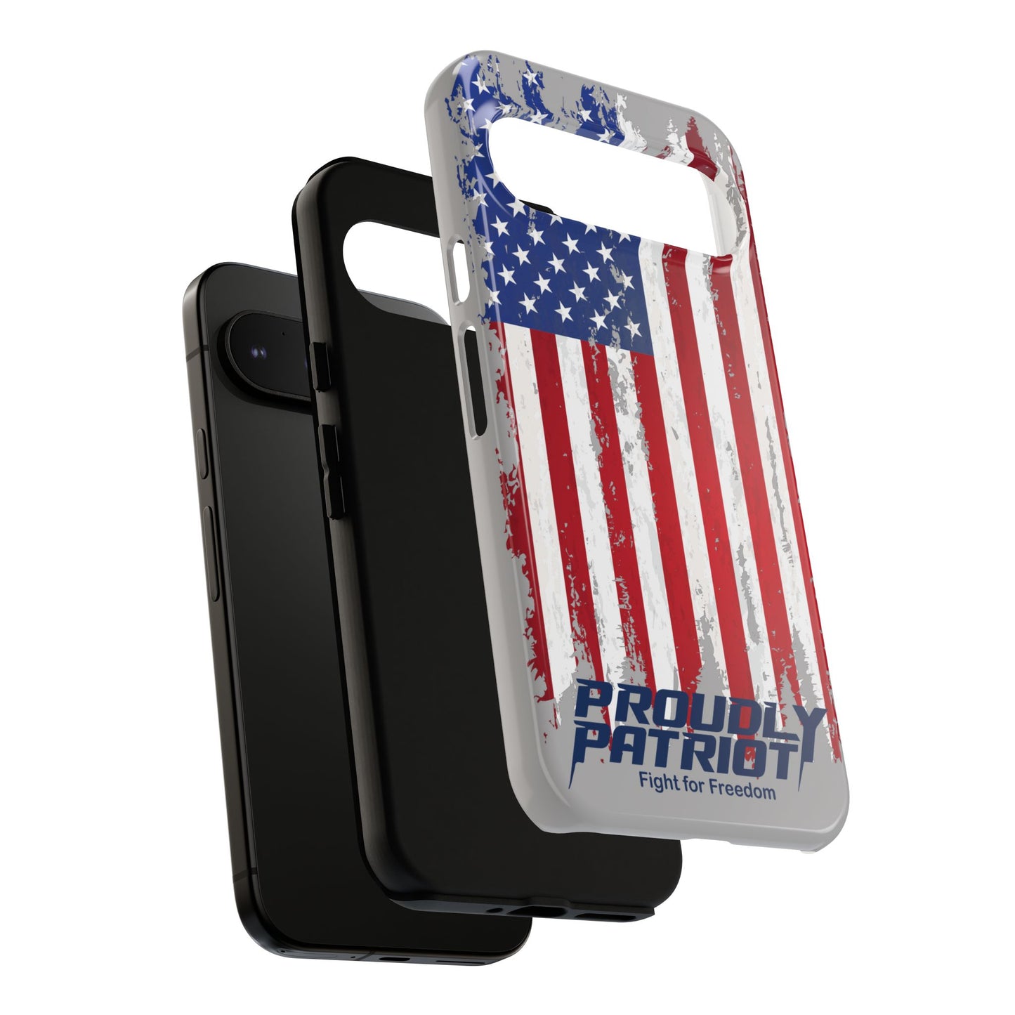 Distressed Flag Gray, Phone Case