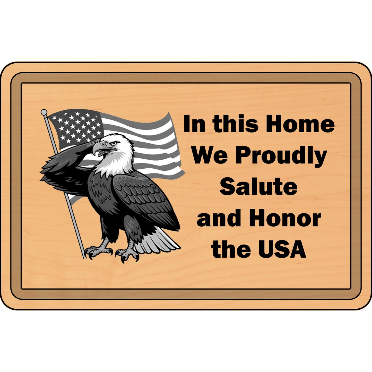 Proudly Salute Wooden Cutting Board