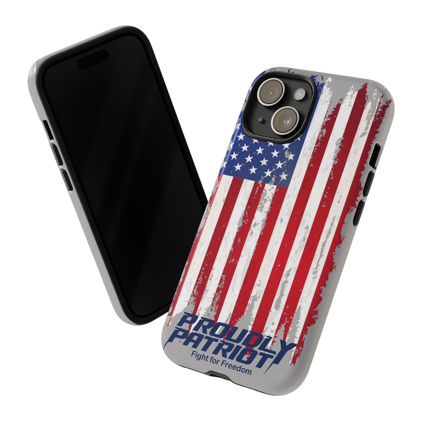 Distressed Flag Gray, Phone Case
