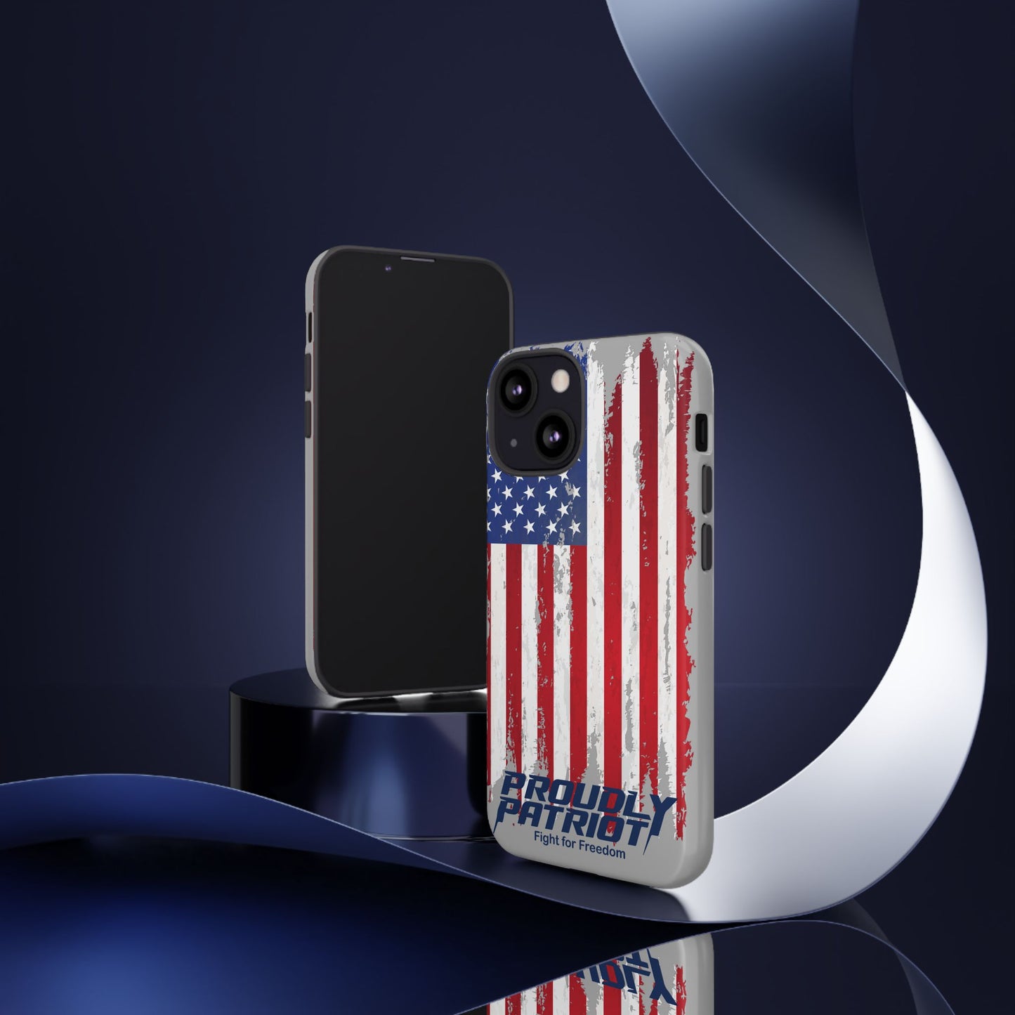 Distressed Flag Gray, Phone Case