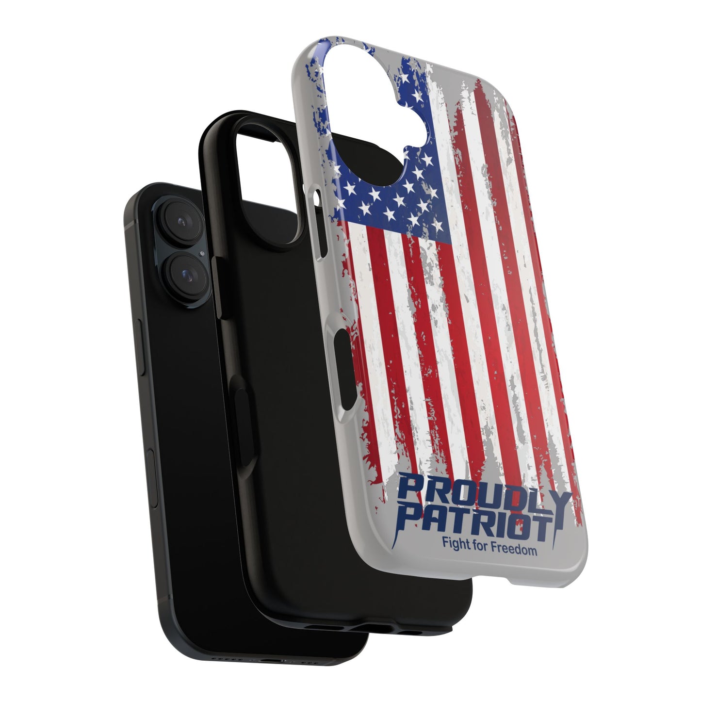 Distressed Flag Gray, Phone Case
