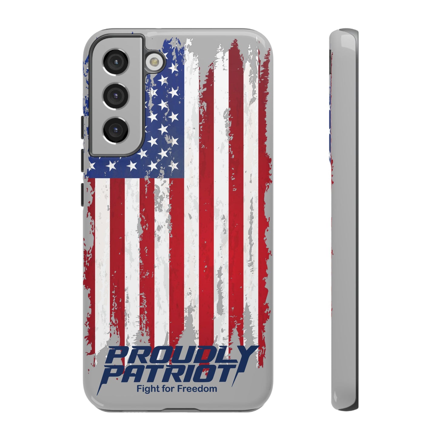 Distressed Flag Gray, Phone Case