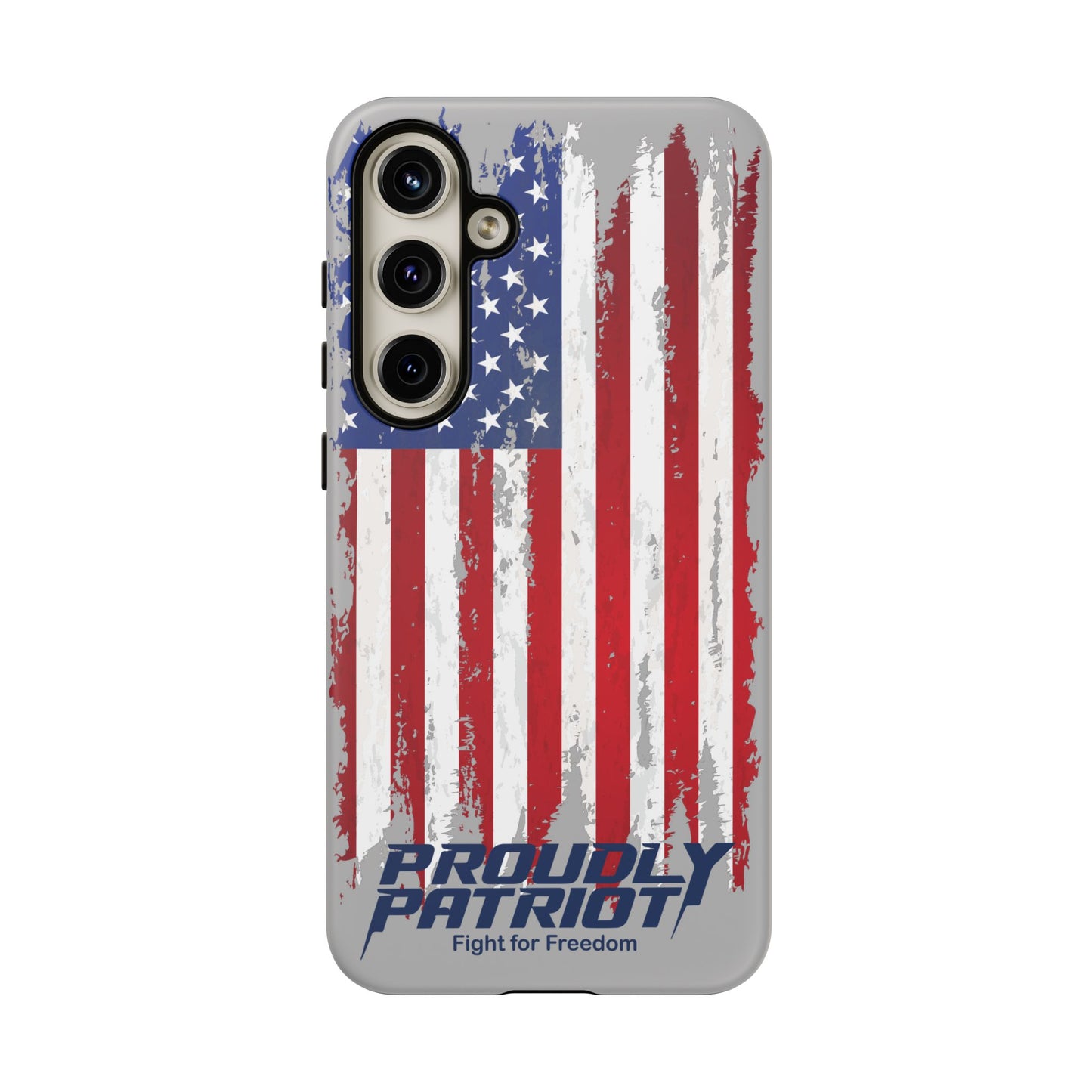 Distressed Flag Gray, Phone Case