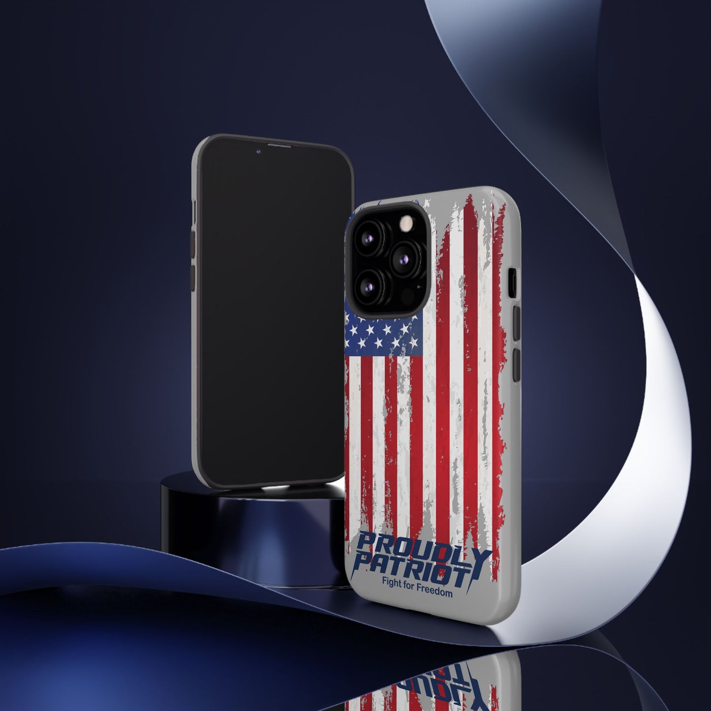 Distressed Flag Gray, Phone Case