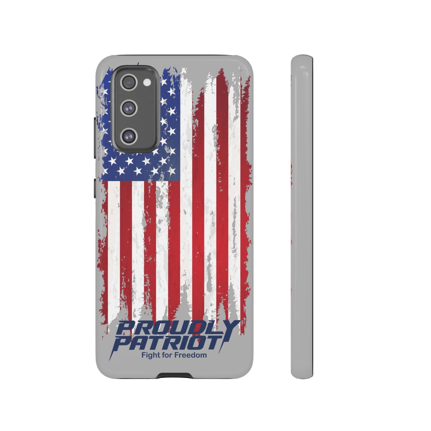 Distressed Flag Gray, Phone Case