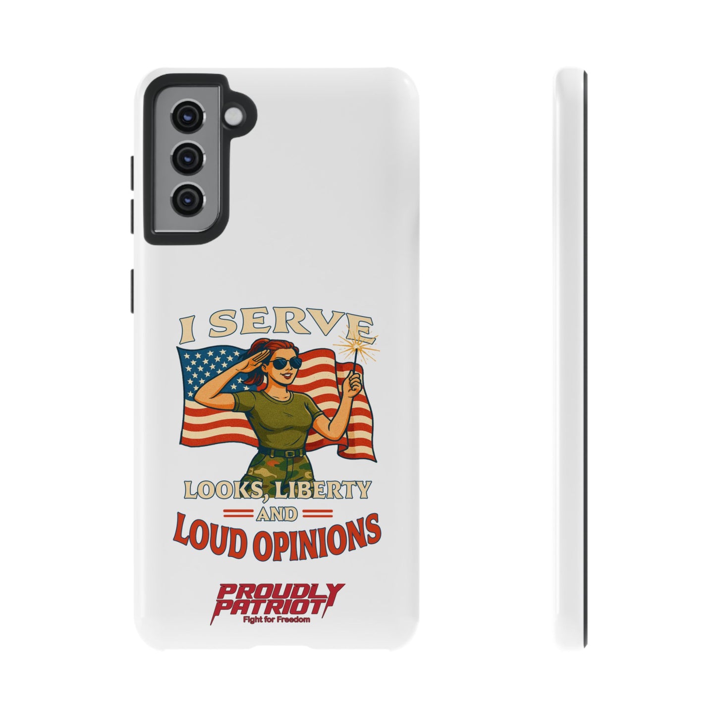 Patriotic Sass in Camo Class, Phone Case