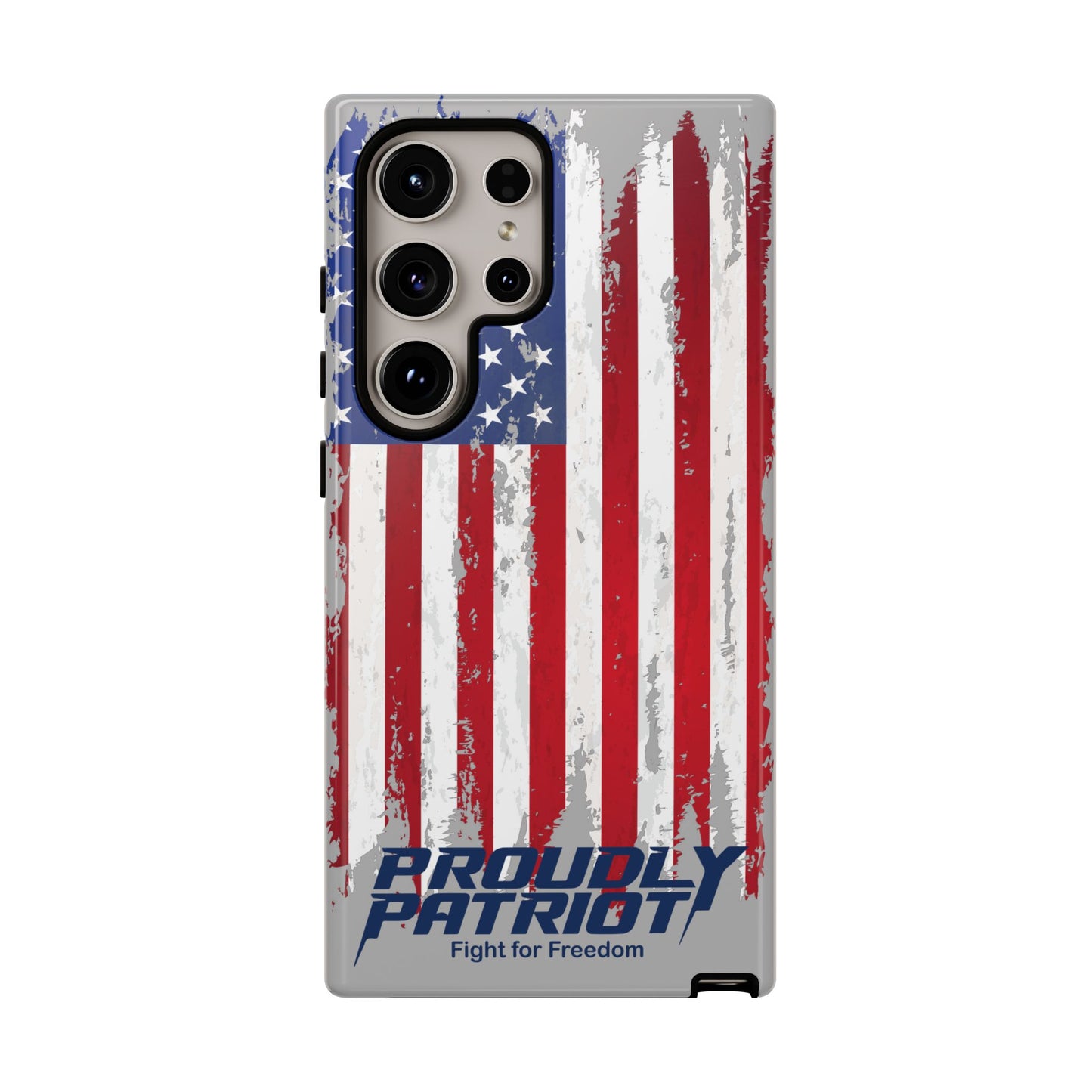 Distressed Flag Gray, Phone Case