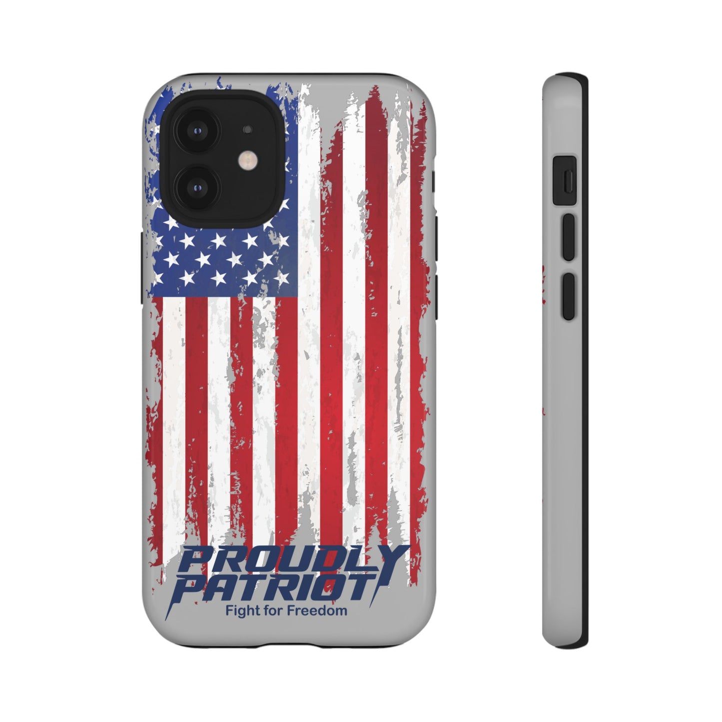 Distressed Flag Gray, Phone Case