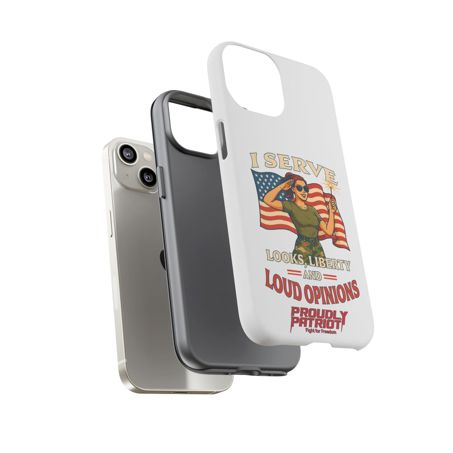 Patriotic Sass in Camo Class, Phone Case