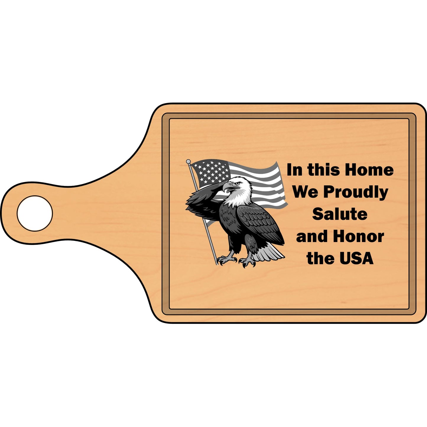Proudly Salute Wooden Cutting Board