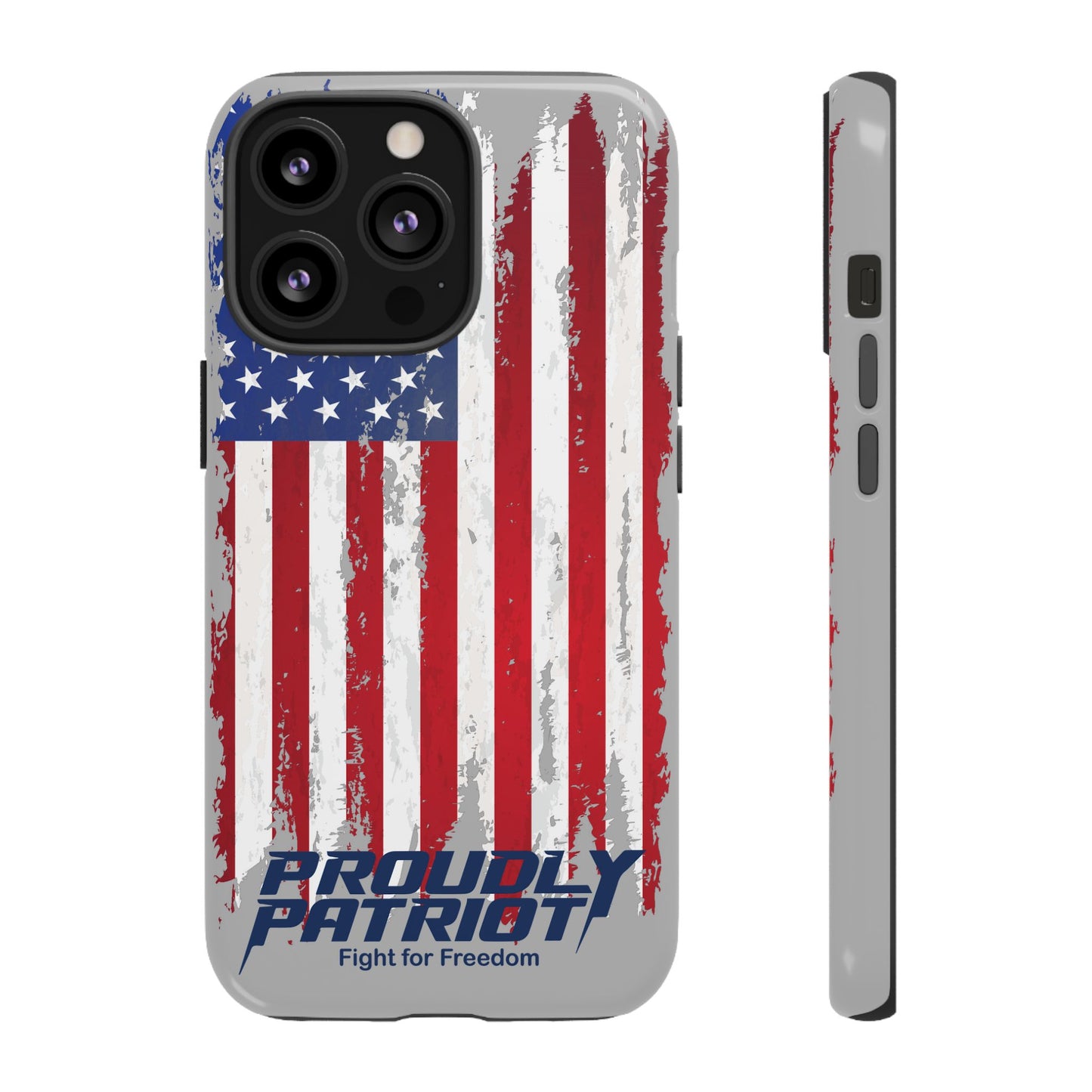 Distressed Flag Gray, Phone Case