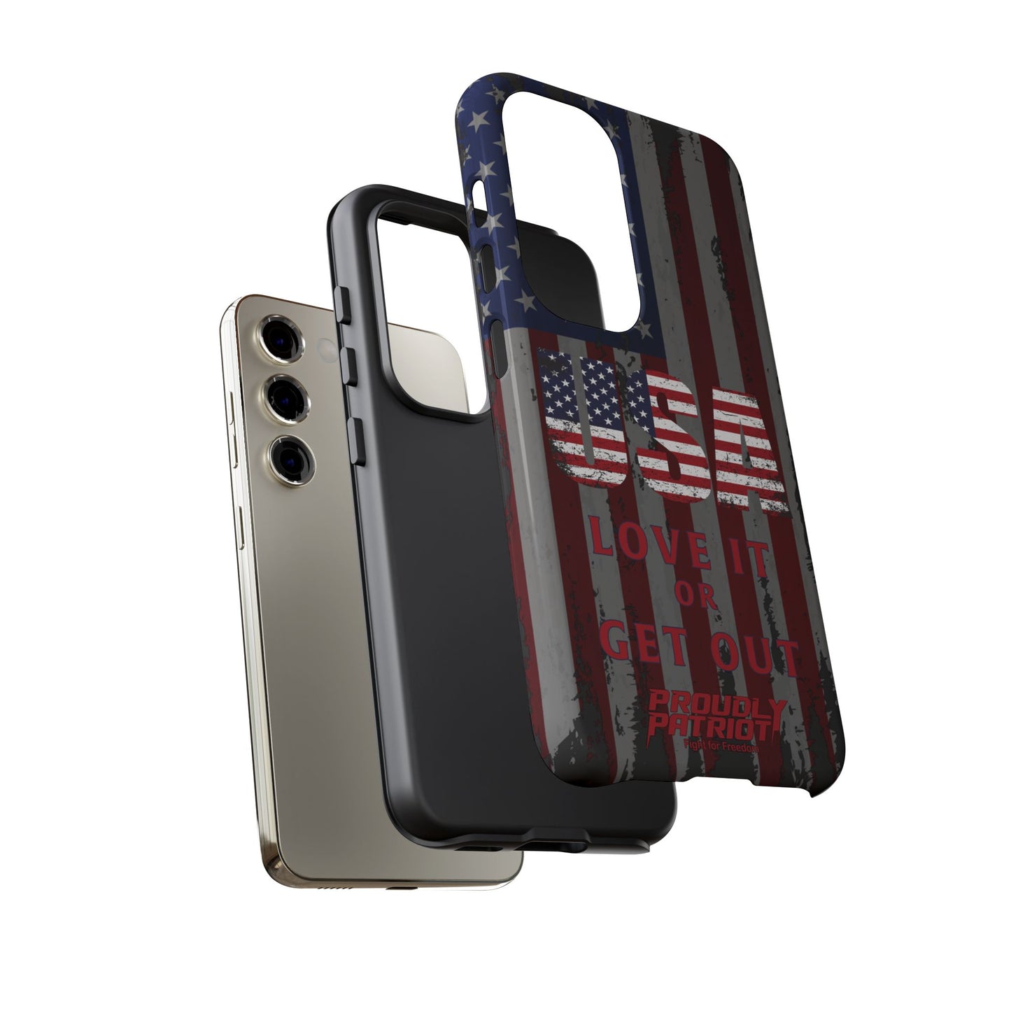 Stars, Stripes, and Zero Tolerance BLK Phone Case