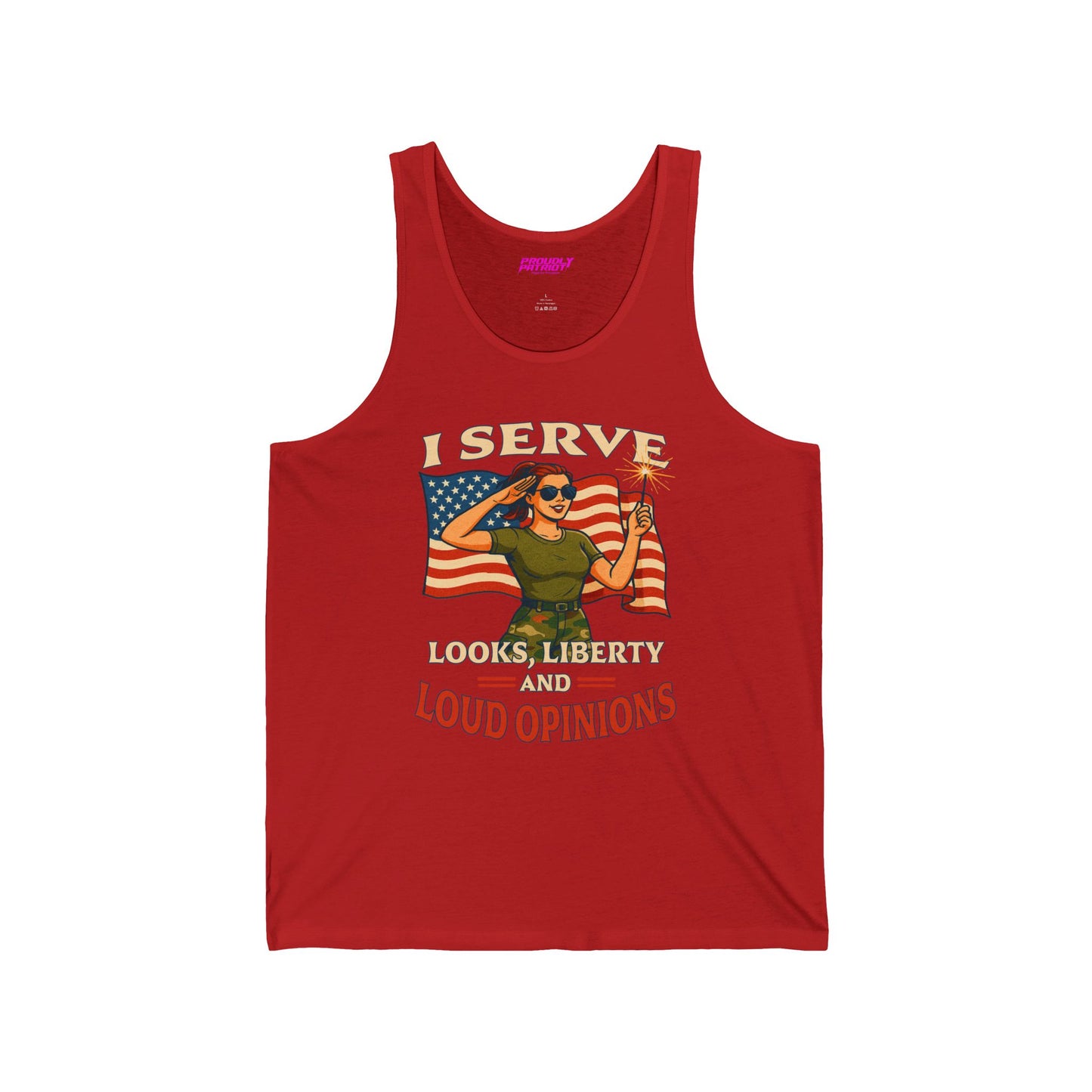 Patriotic Sass in Camo Class Tank