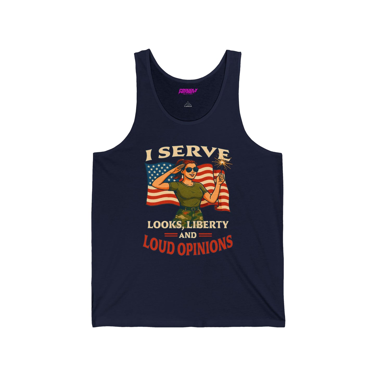 Patriotic Sass in Camo Class Tank