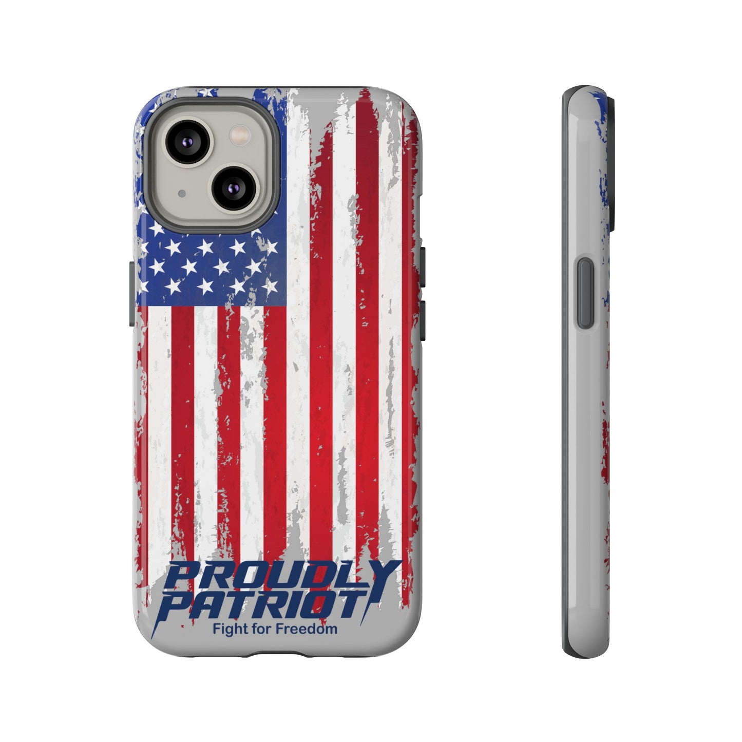 Distressed Flag Gray, Phone Case