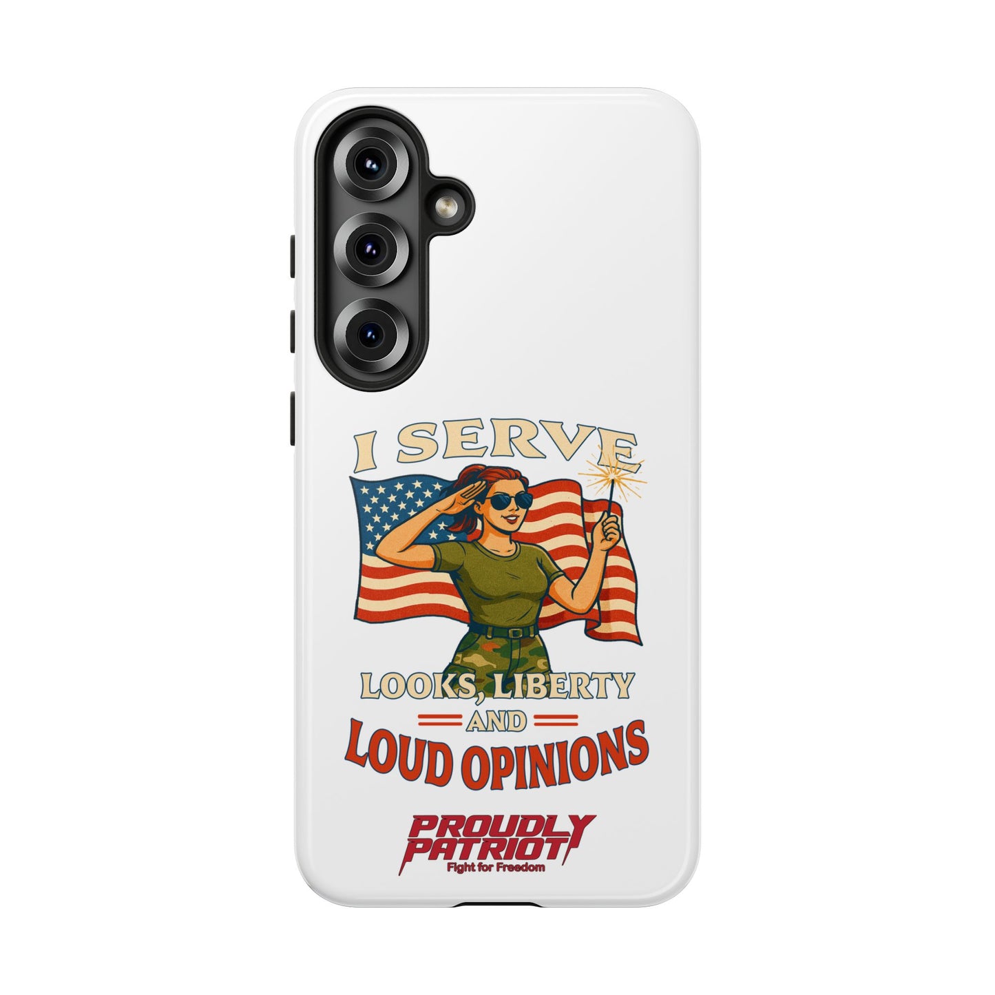 Patriotic Sass in Camo Class, Phone Case