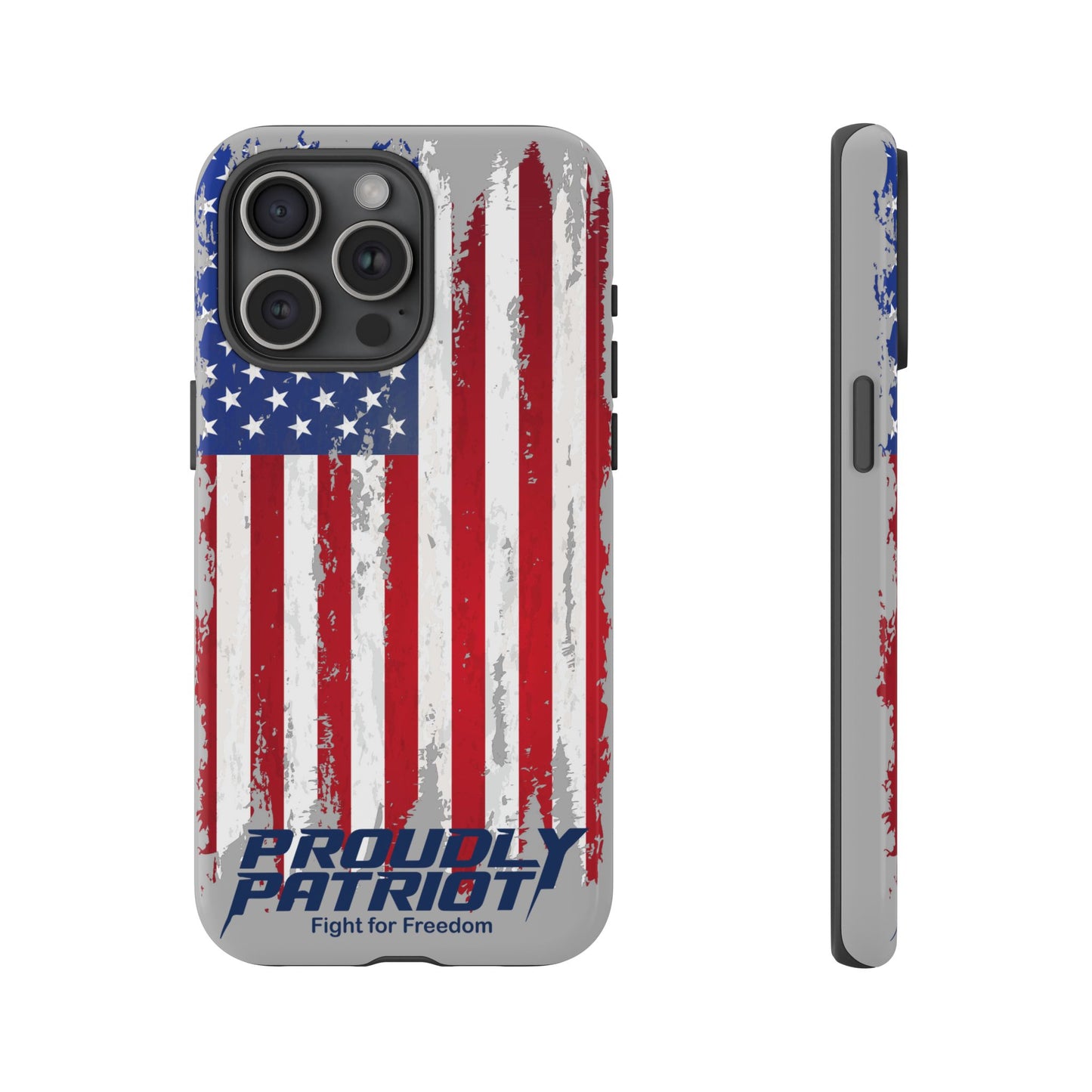 Distressed Flag Gray, Phone Case