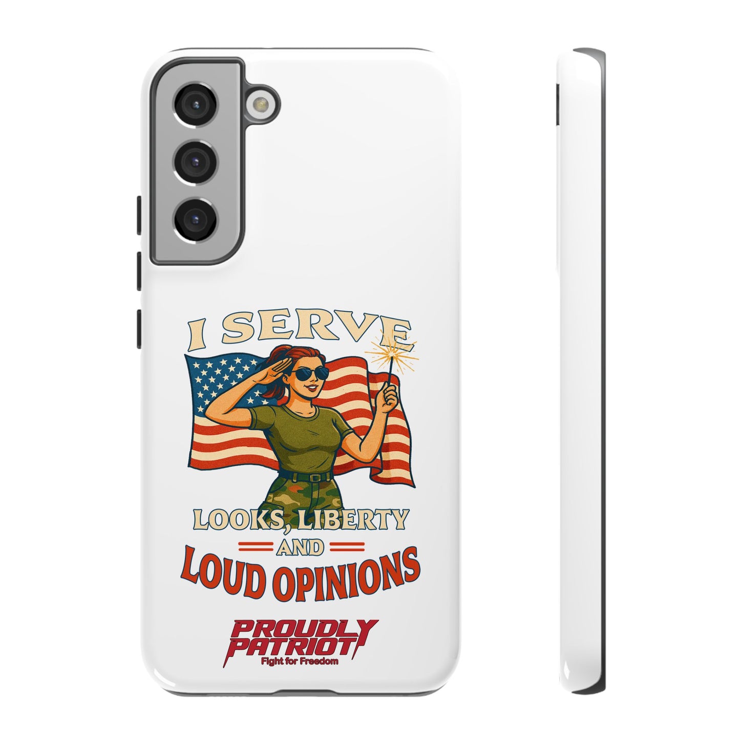 Patriotic Sass in Camo Class, Phone Case