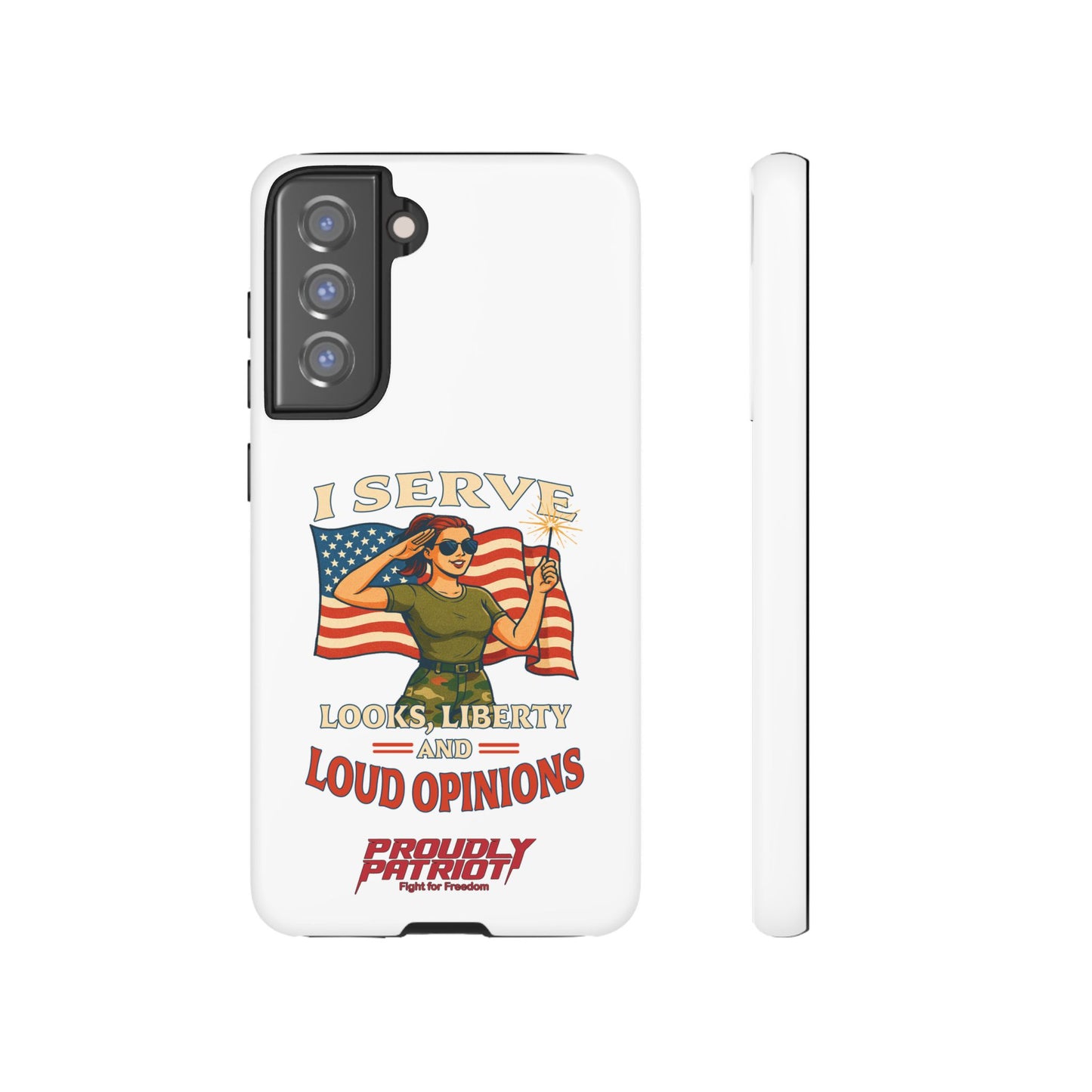 Patriotic Sass in Camo Class, Phone Case