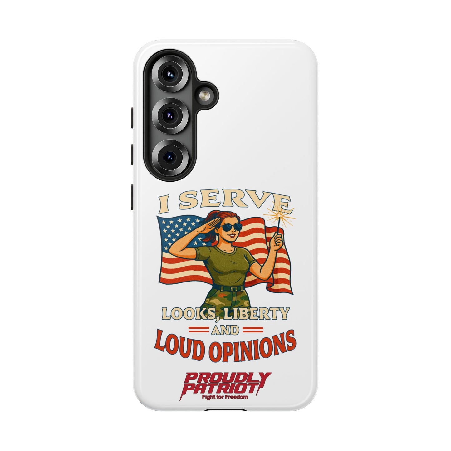Patriotic Sass in Camo Class, Phone Case