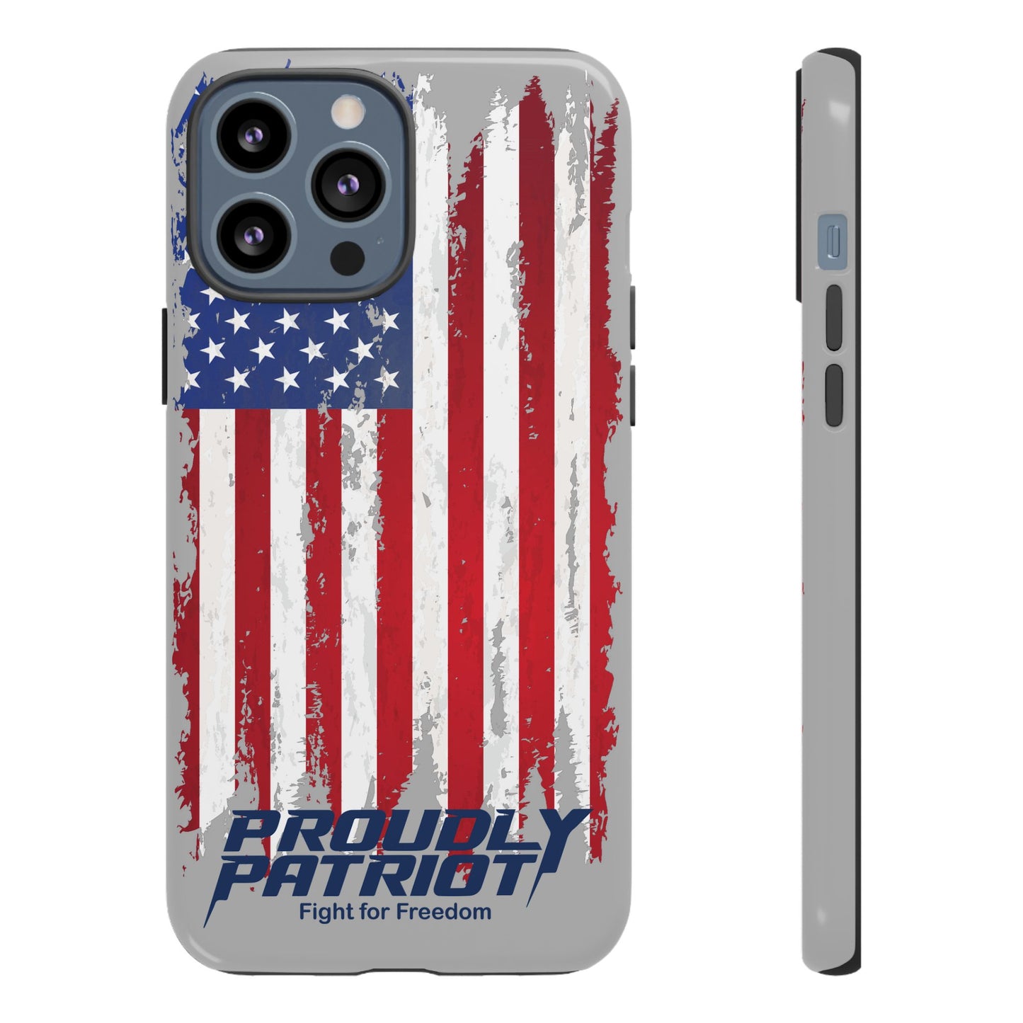 Distressed Flag Gray, Phone Case